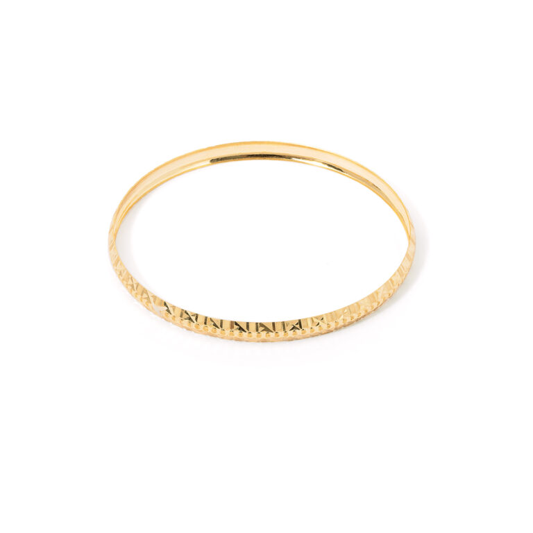 Carved gold bangle g