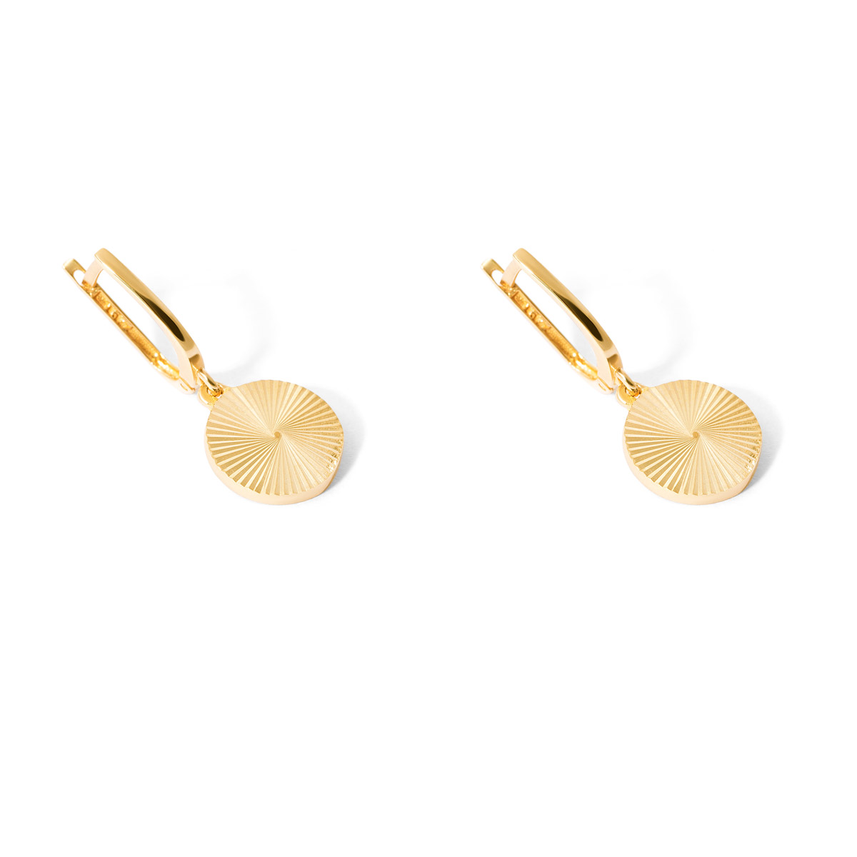Circle clip gold earrings G