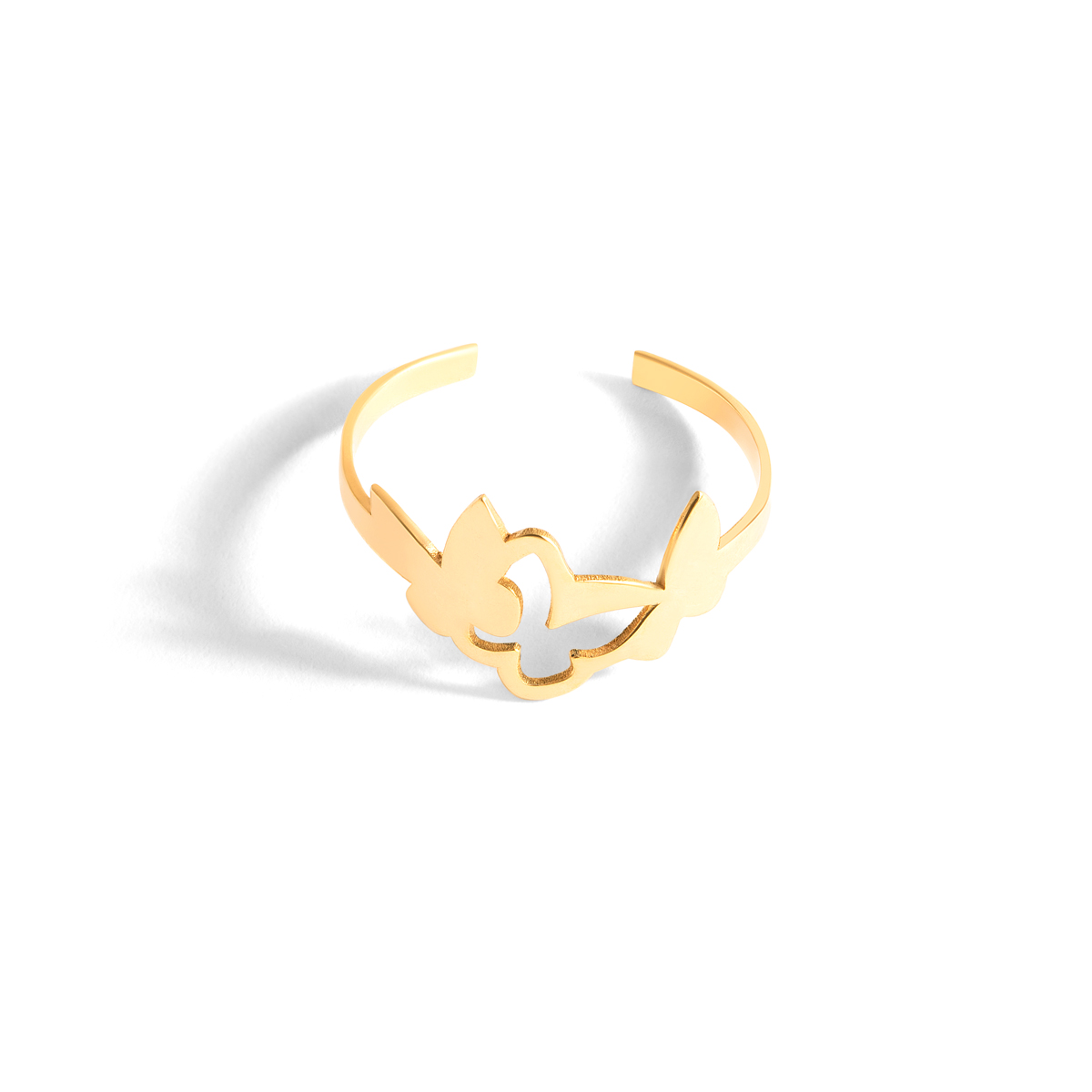 Contrast butterfly gold ring G
