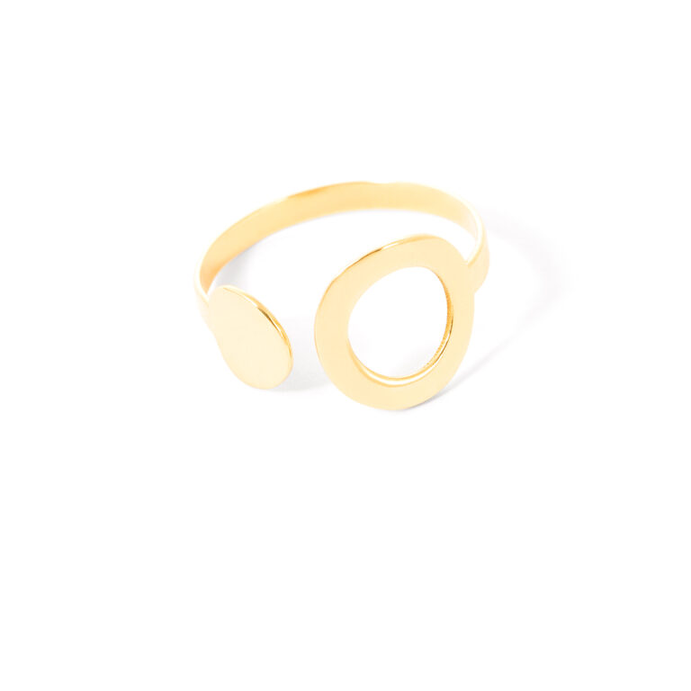 Contrast circle gold ring g
