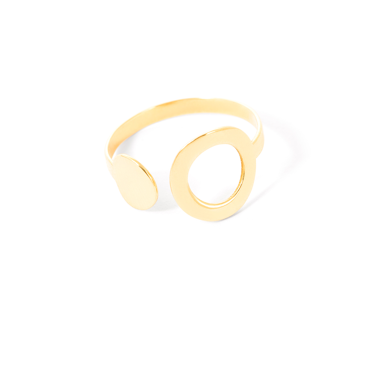 Contrast circle gold ring g