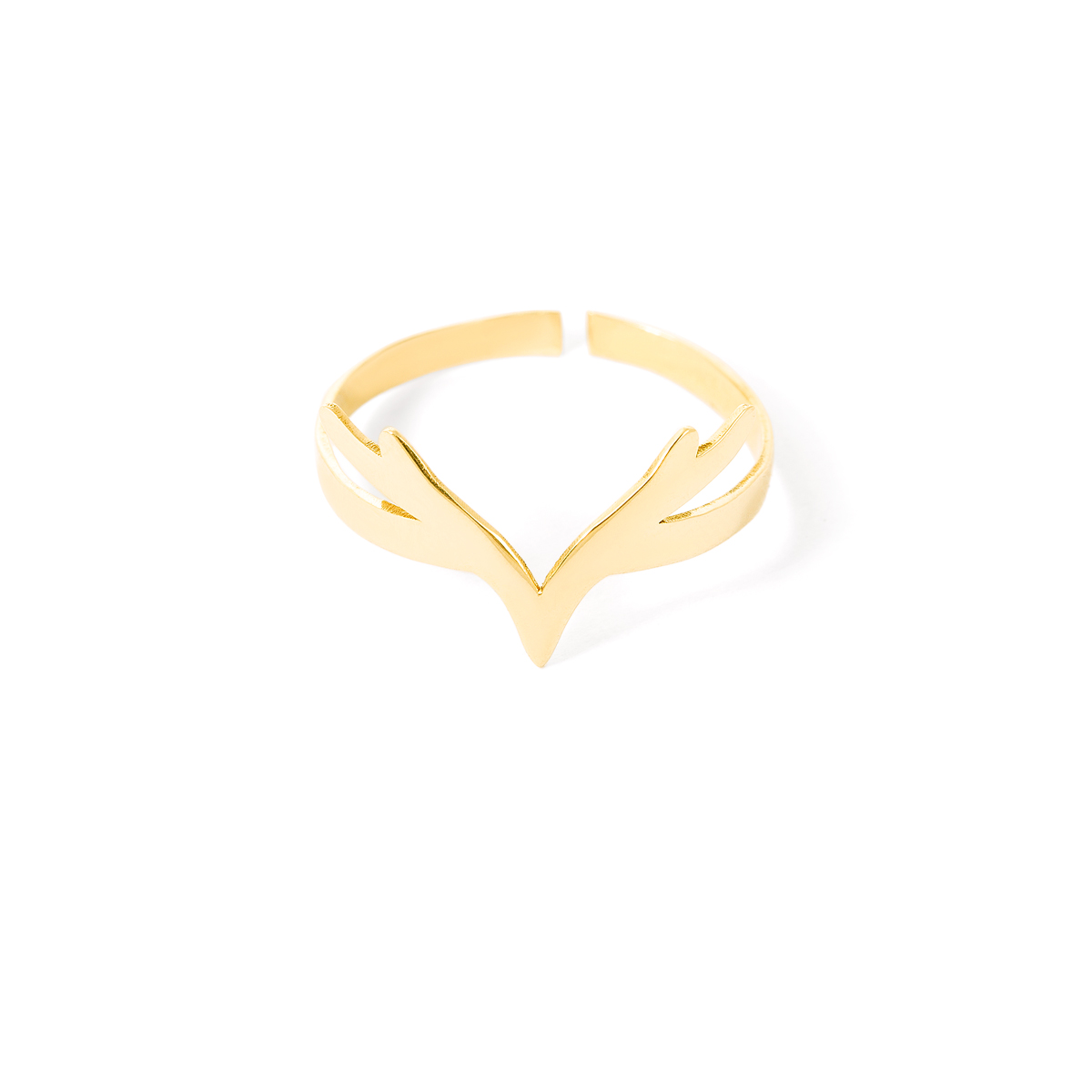 Deer horn gold ring g