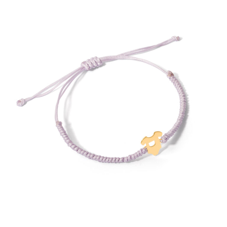 Gold bracelet woven baby clothes g