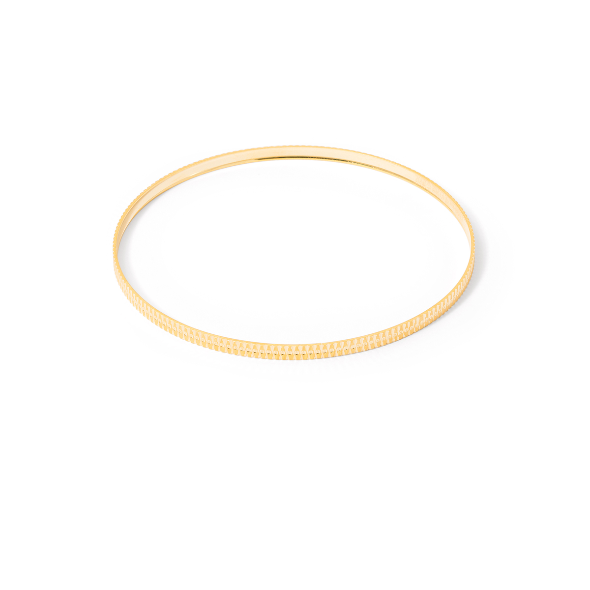 Grooved gold bangle g