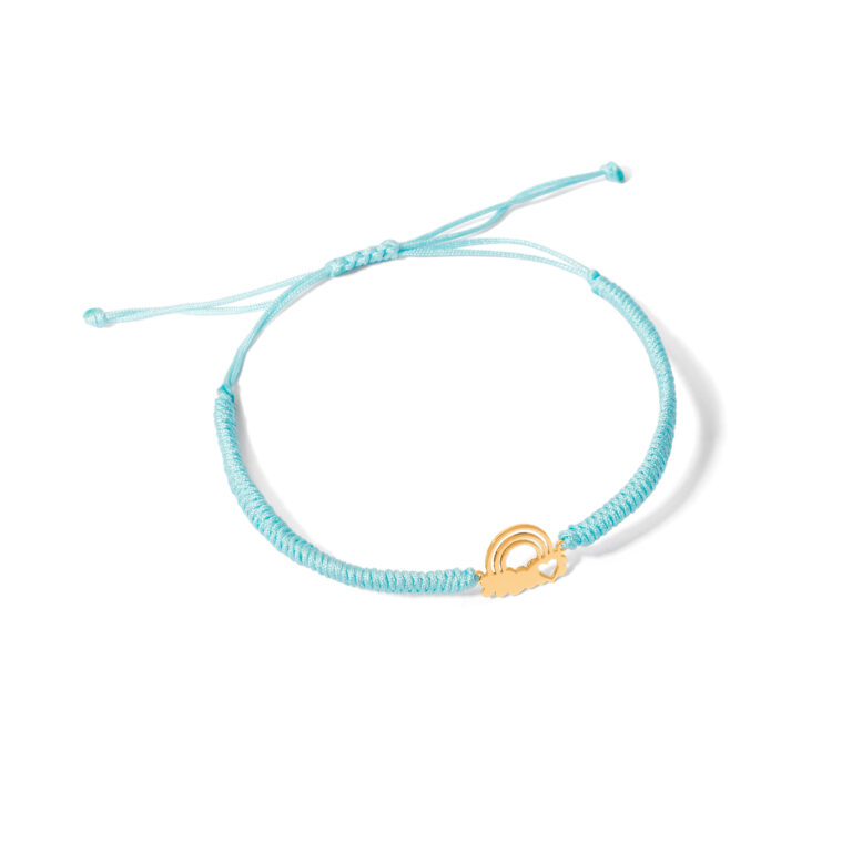 Rainbow woven gold bracelet g