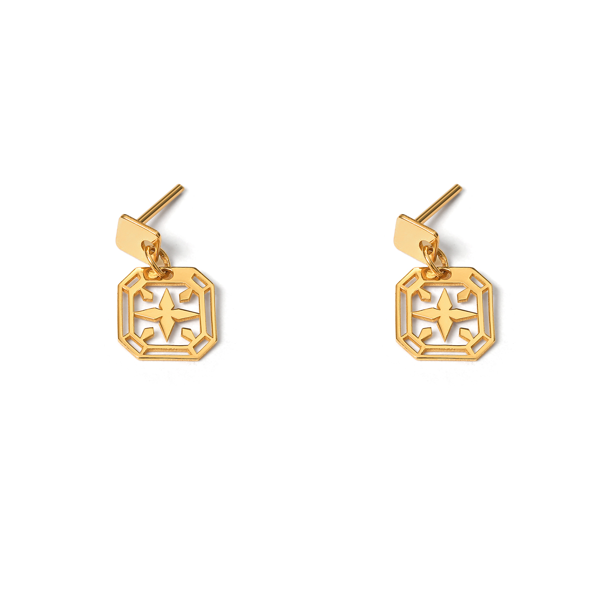 Slim gold earrings g