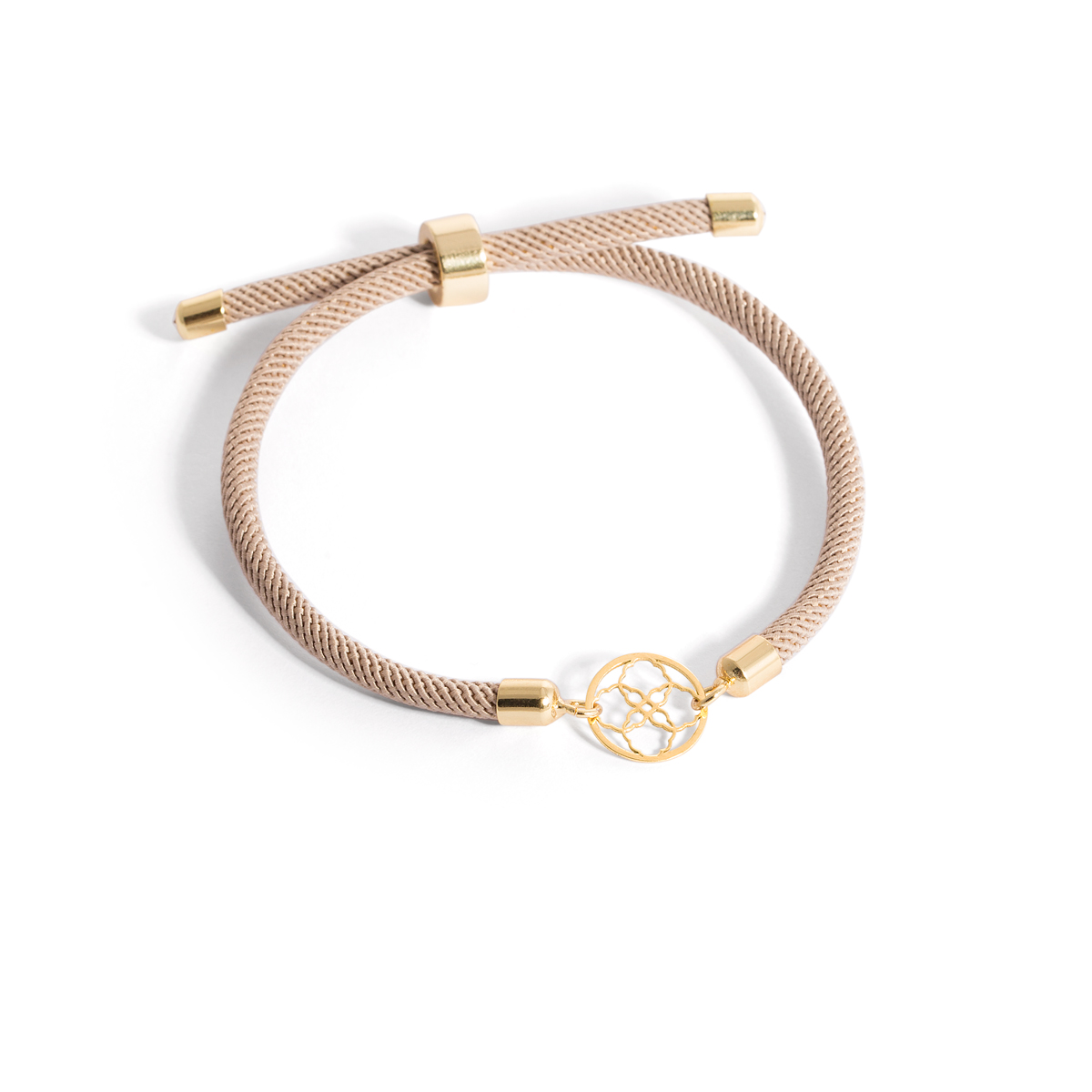 Slimy flower woven gold bracelet g