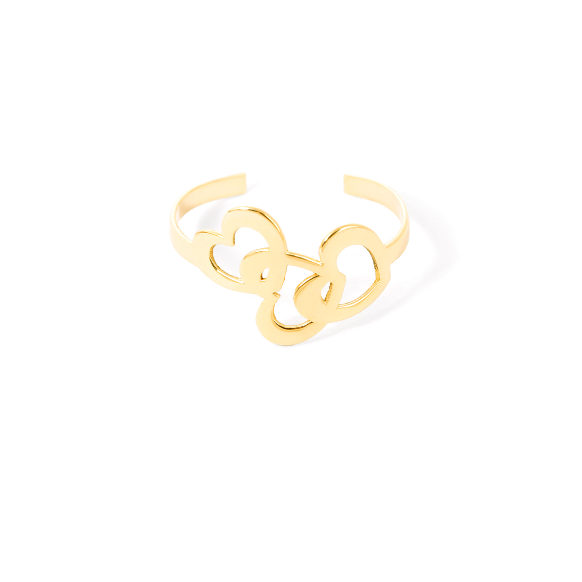 Three hearts gold ring g