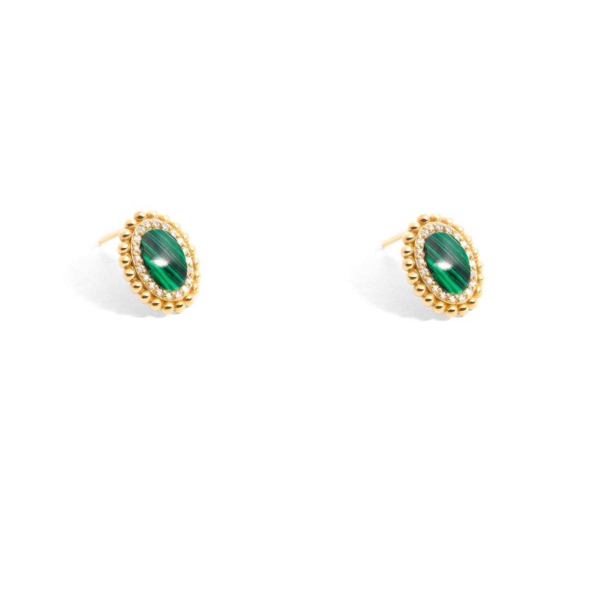 Agrin oval gold earrings g