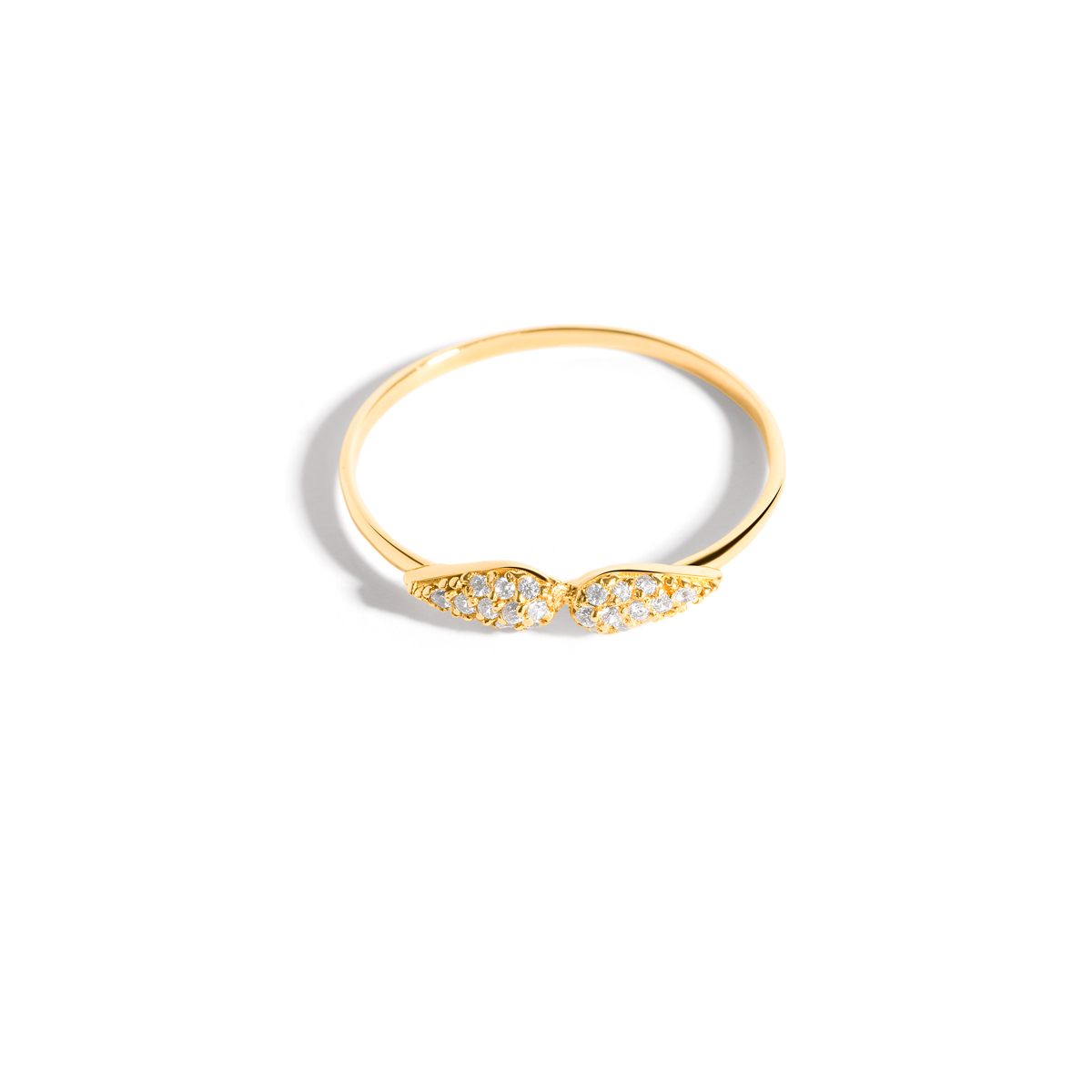 Angel wings gold ring g