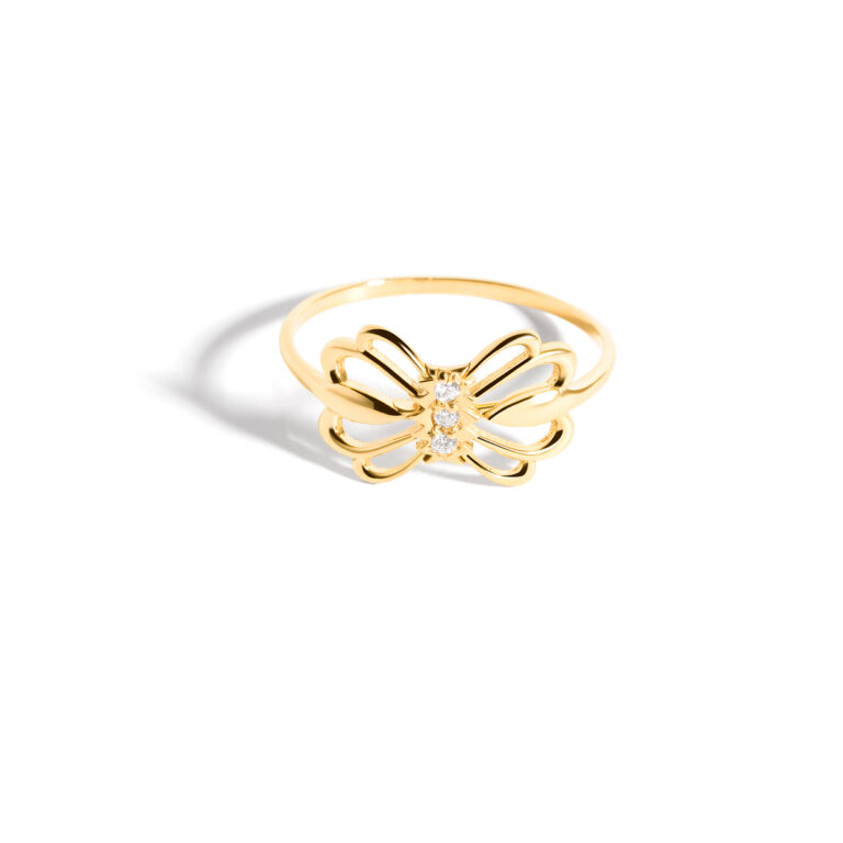 Bow tie gold ring g