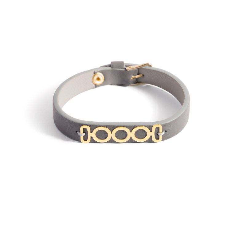 Circle gold leather bracelet g