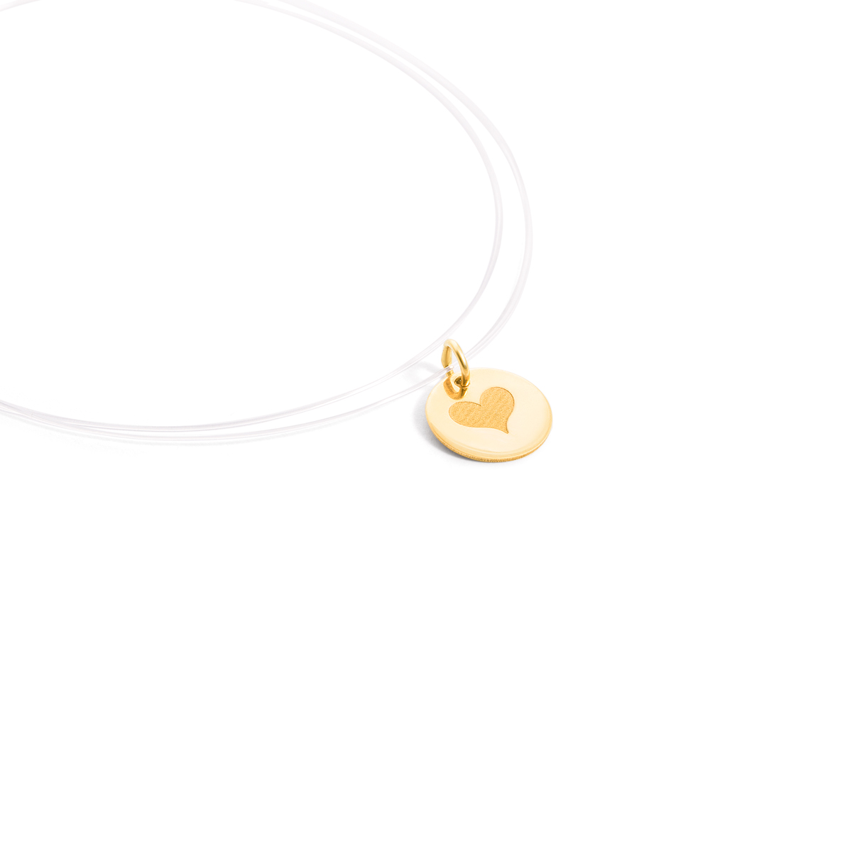 Engraved heart gold necklace g