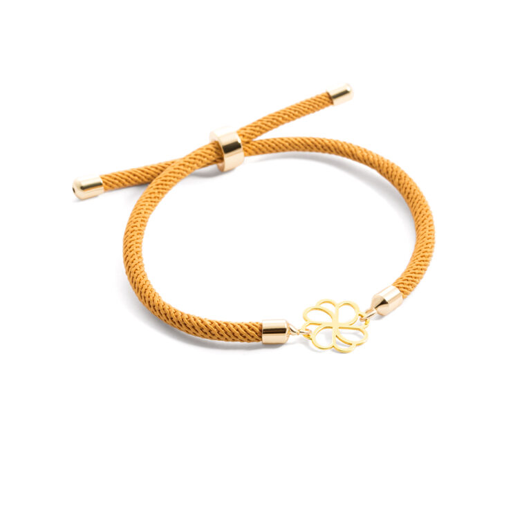 Gold bracelet with curly weave G