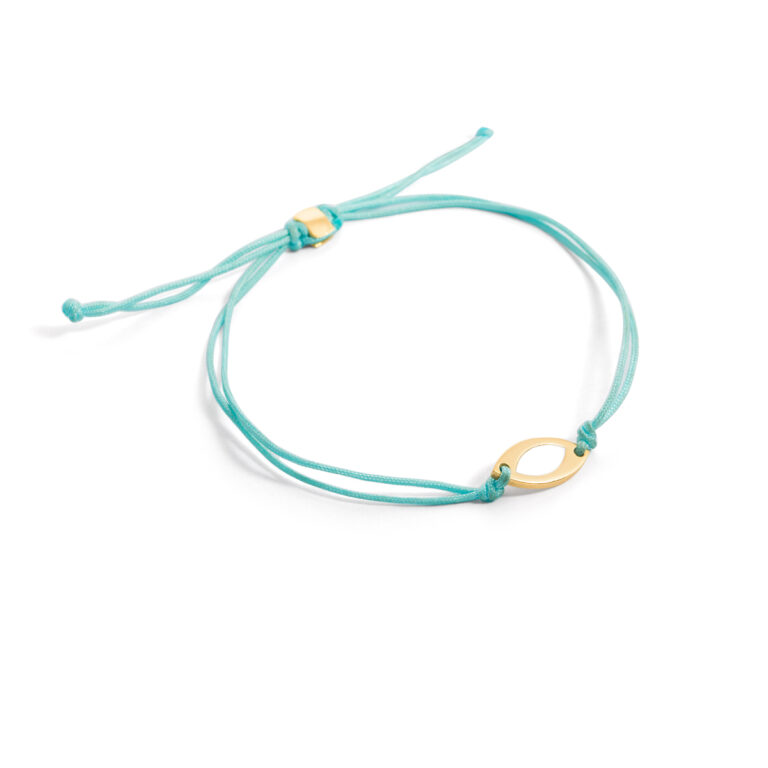 Gold bracelet with leaf enamel G