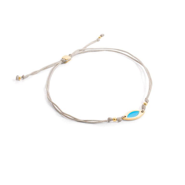 Gold bracelet with leaf enamel G