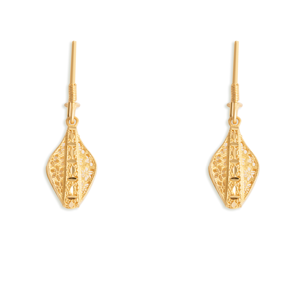 Gold cane earrings g