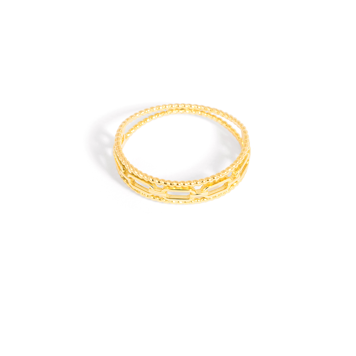 Gold chain ball ring g