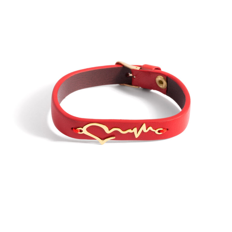 Gold leather bracelet beats g