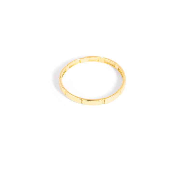 Grooved gold ring g