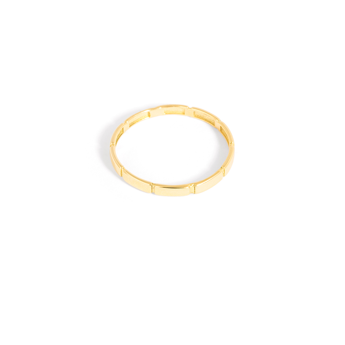 Grooved gold ring g