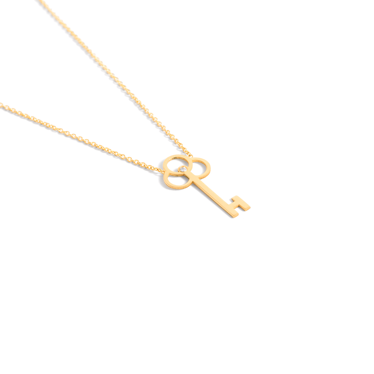 Key gold necklace g
