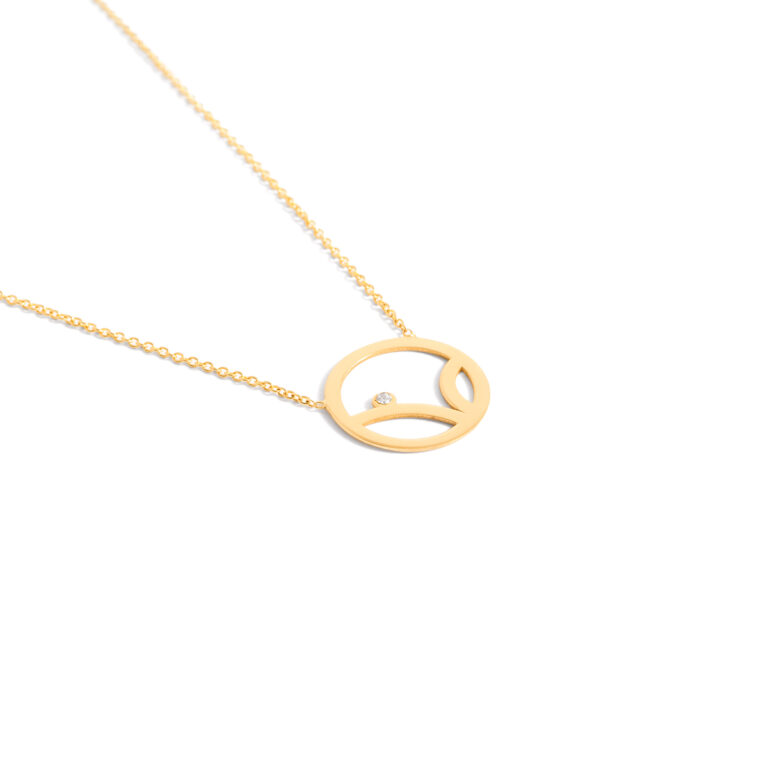Leaf gold necklace g