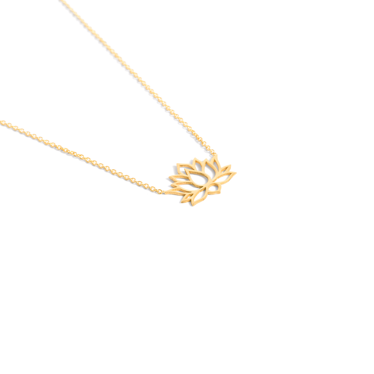 Lotus gold necklace g