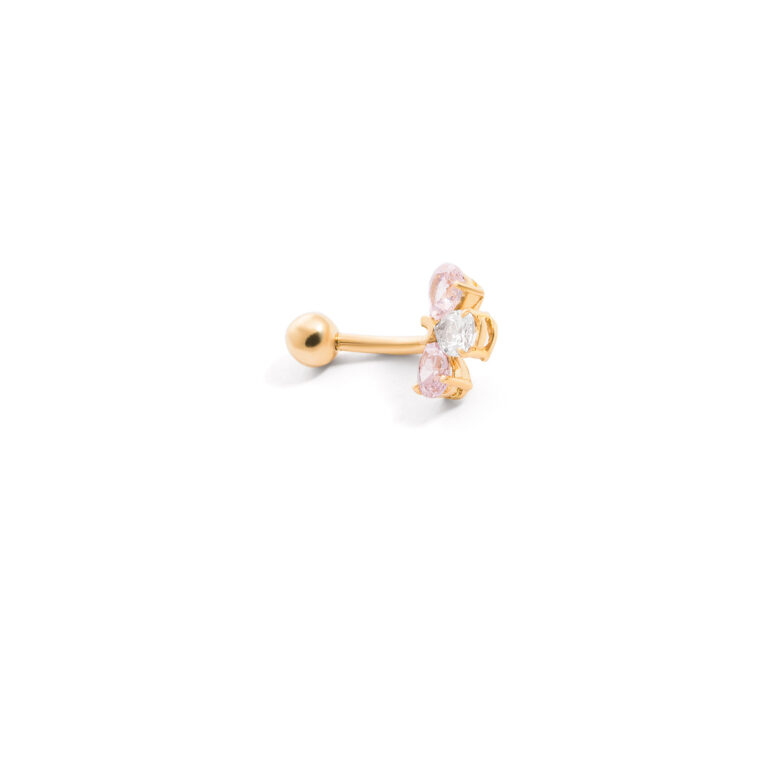 Multicolor gold navel piercing g