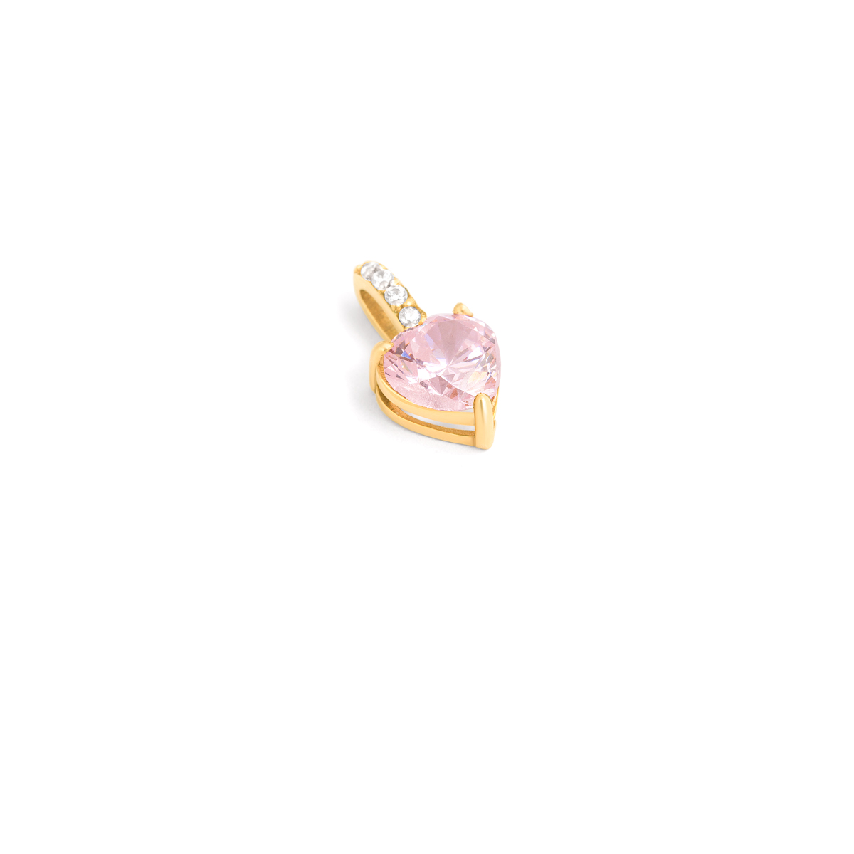 Rira gold pendant pink heart g