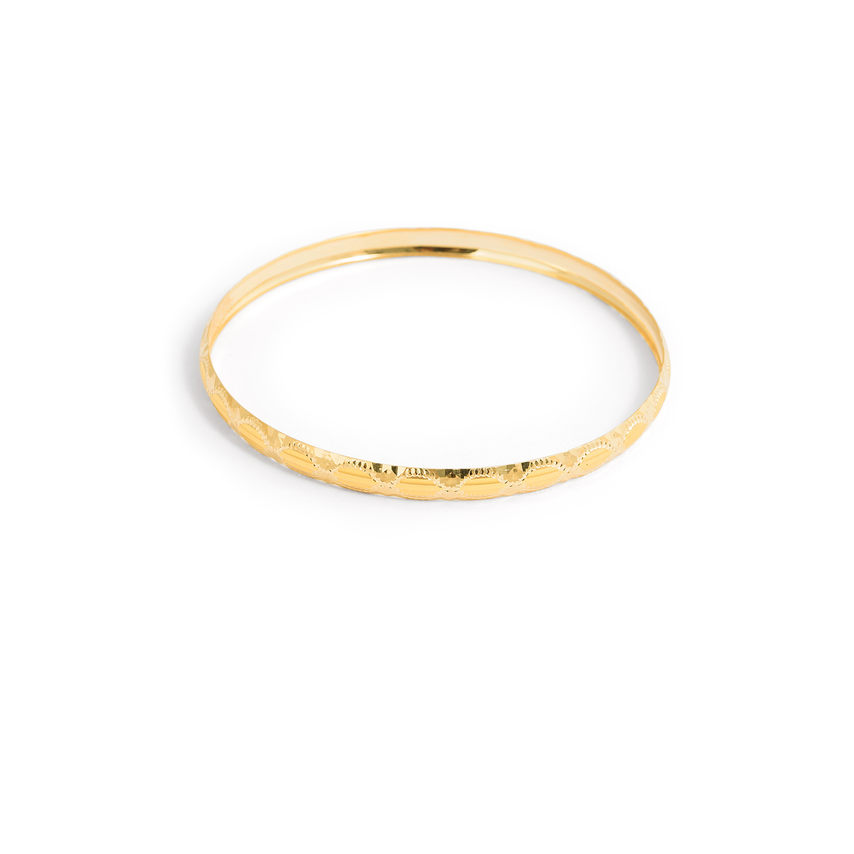 Sameh polished gold bangle g