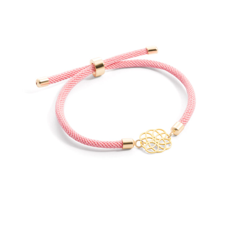 Slimy flower woven gold bracelet G