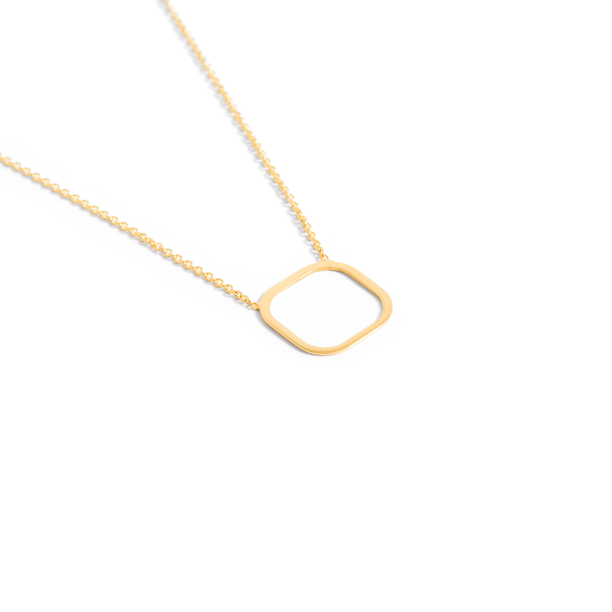 Square gold necklace g