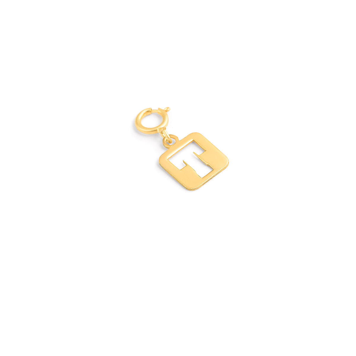 T frame gold pendant g