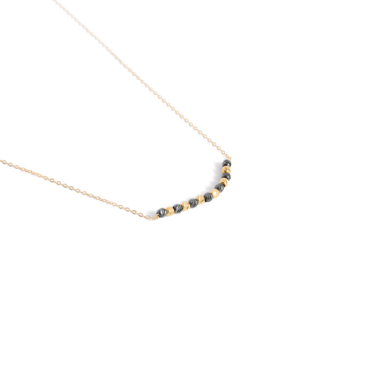Thirteen sphere gold necklace Liu g