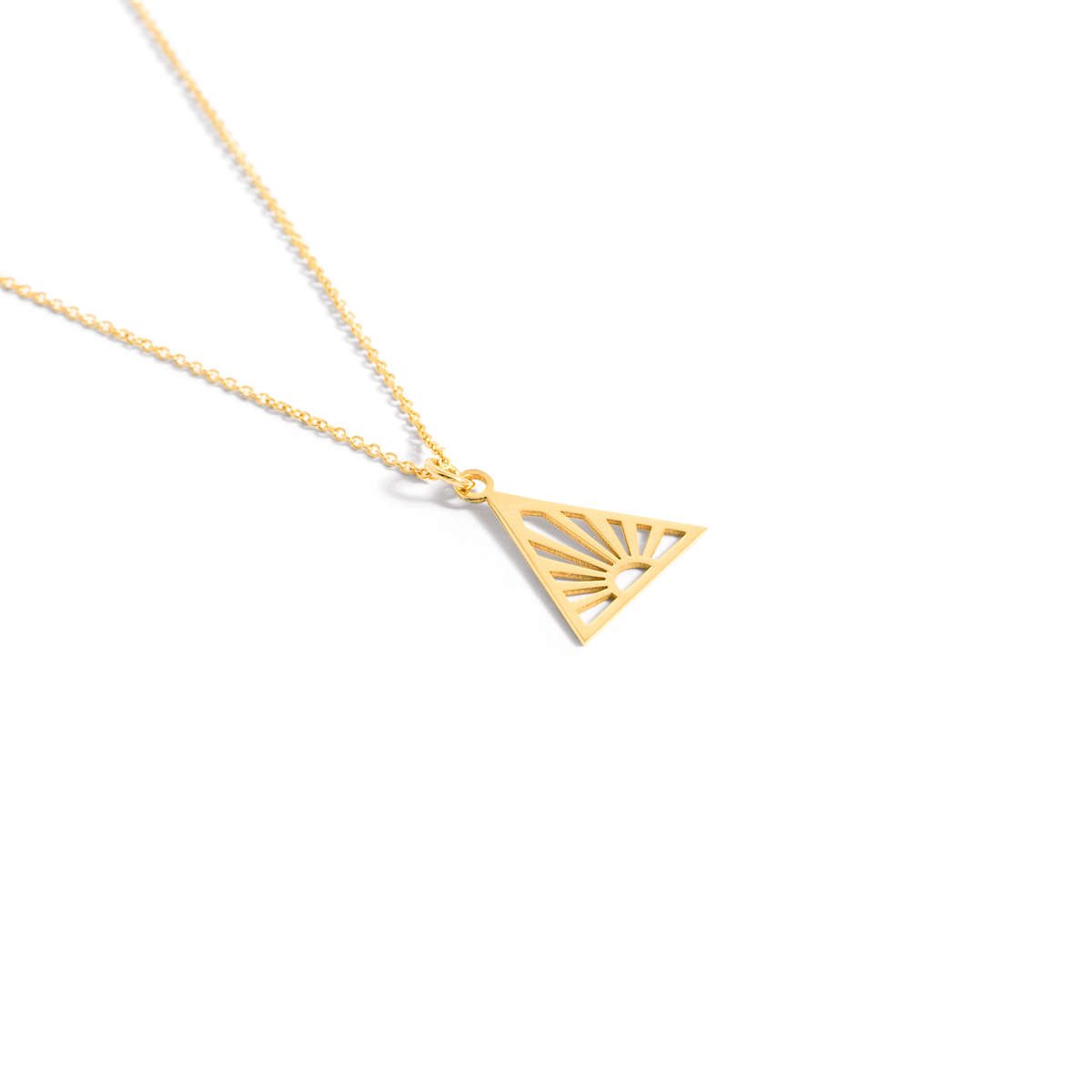 Triangle beam gold necklace G