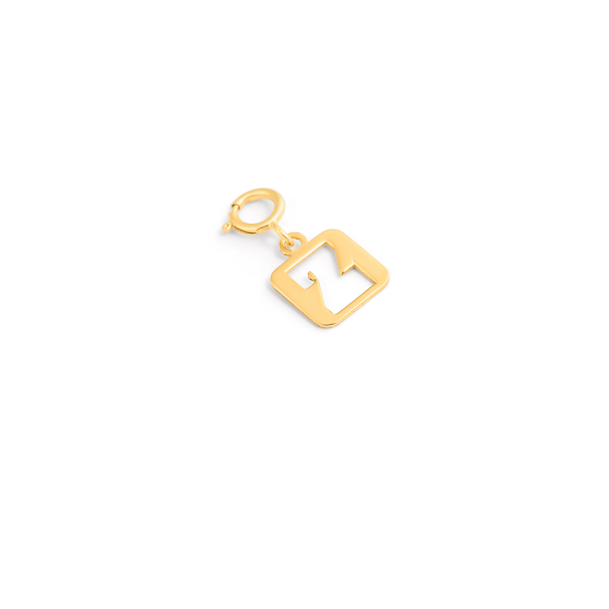 Z frame gold pendant g