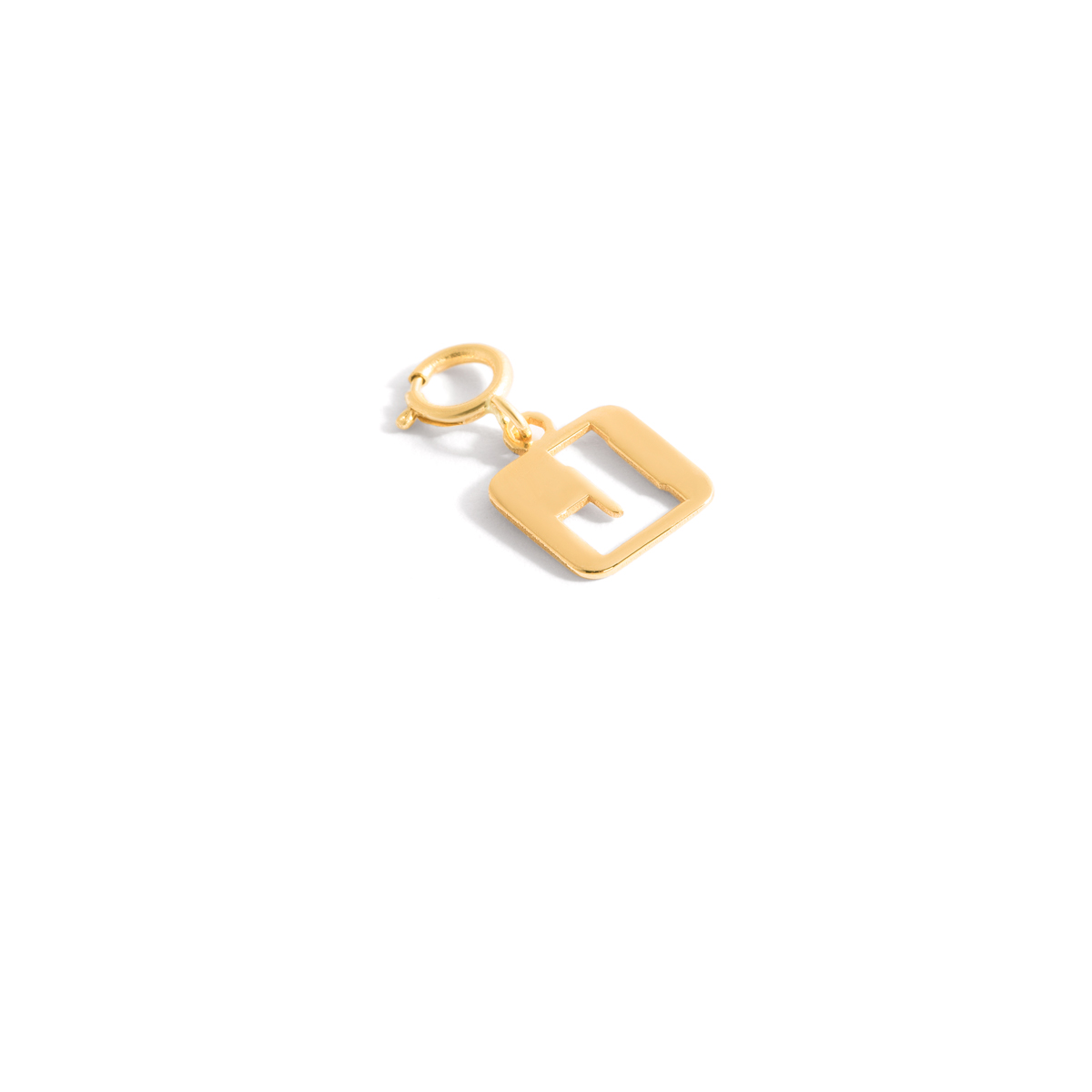 gold pendant frame letter L g