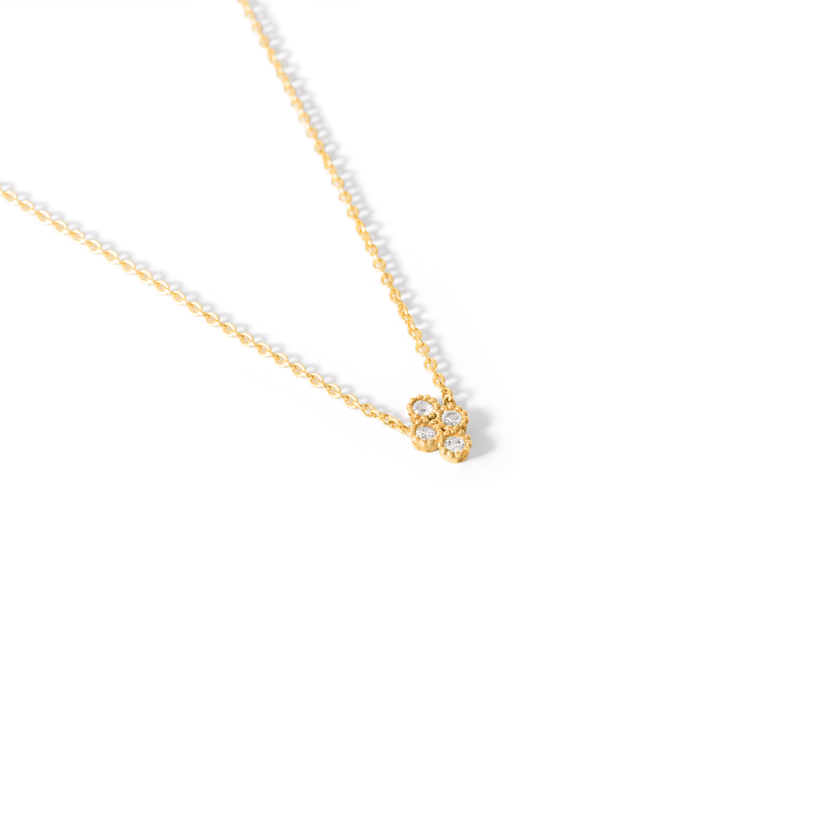 Dahlia flower gold necklace g