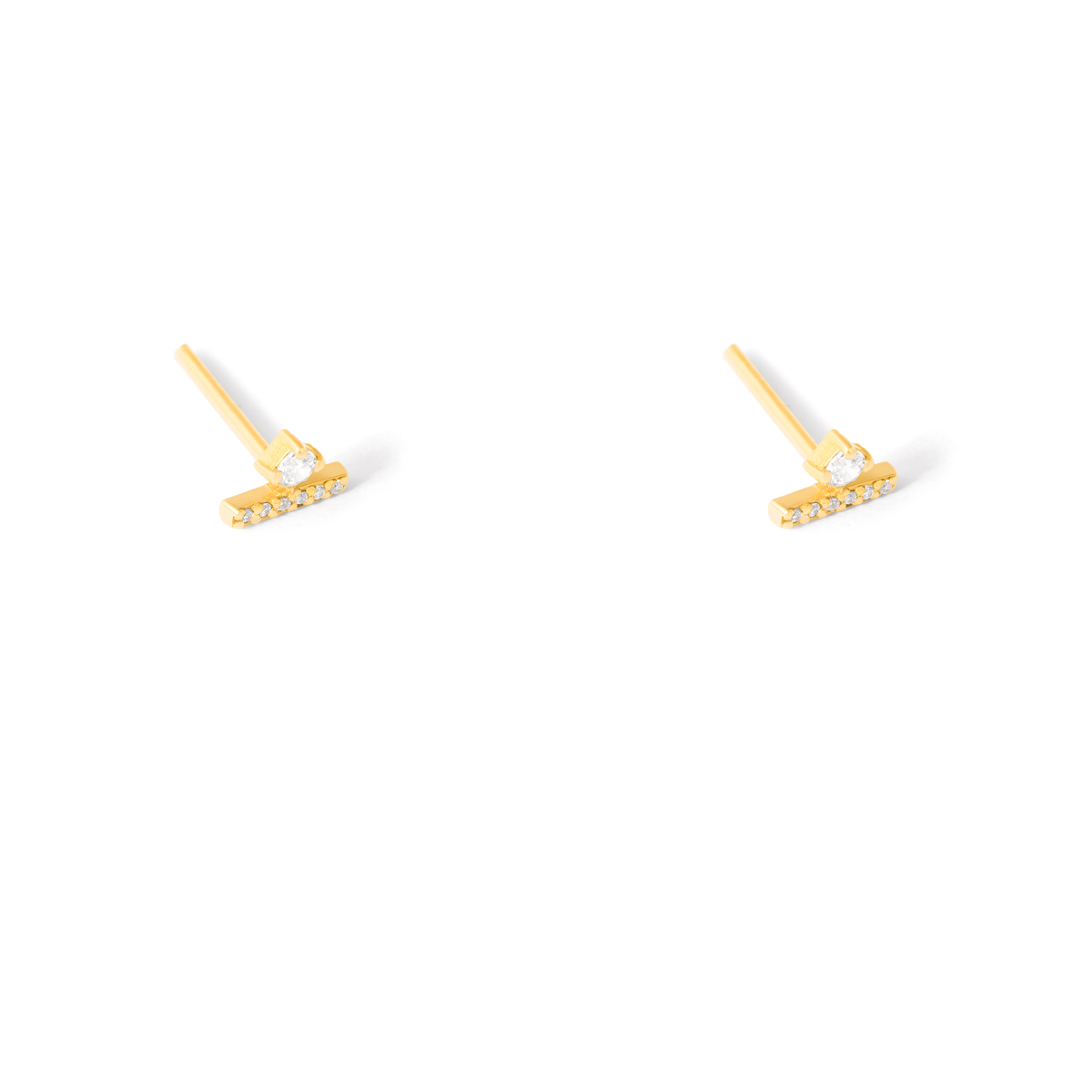 Luna line gold earrings g