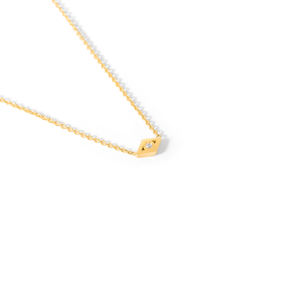 Single Luna Rhombus Gold Necklace g