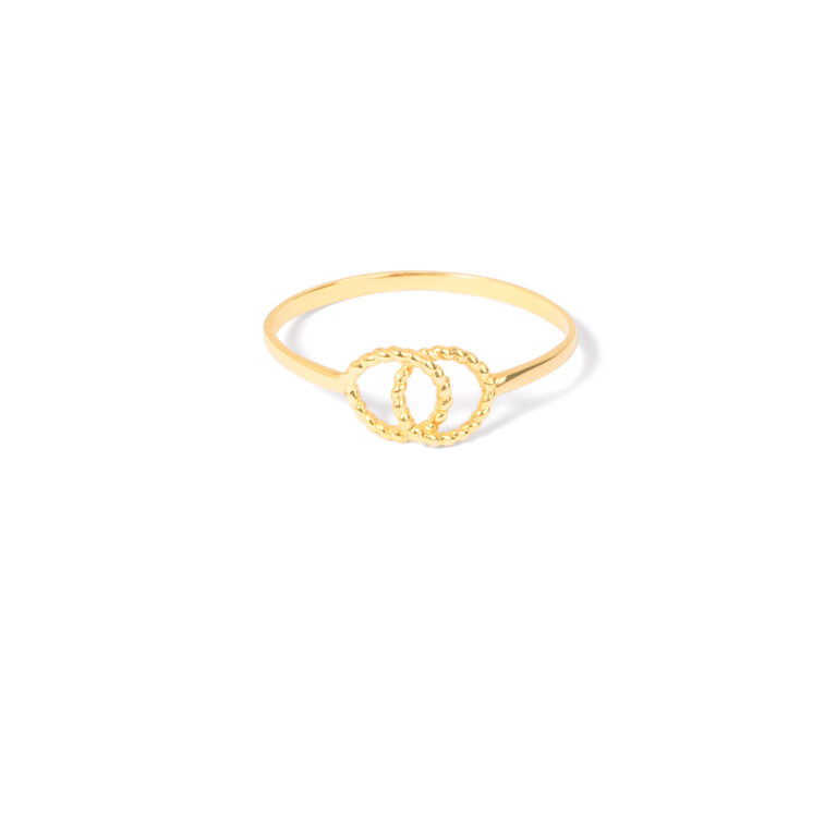 Double circle gold ring g