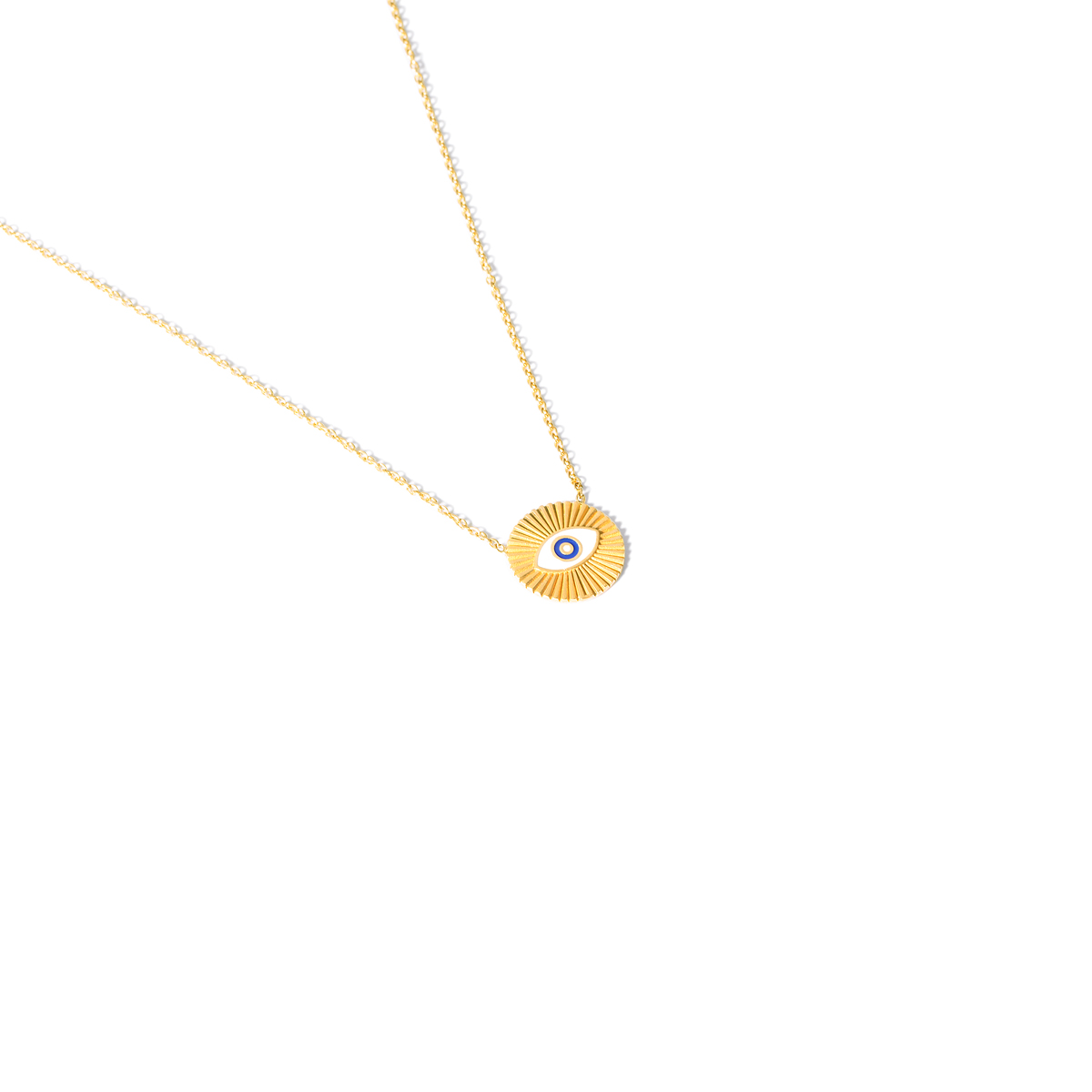 Eye catching enamel gold necklace g