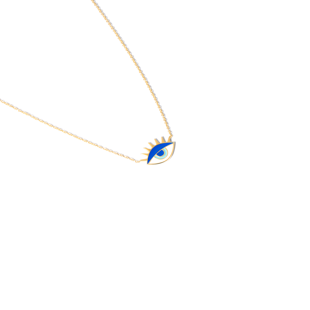 Eye catching enamel gold necklace g