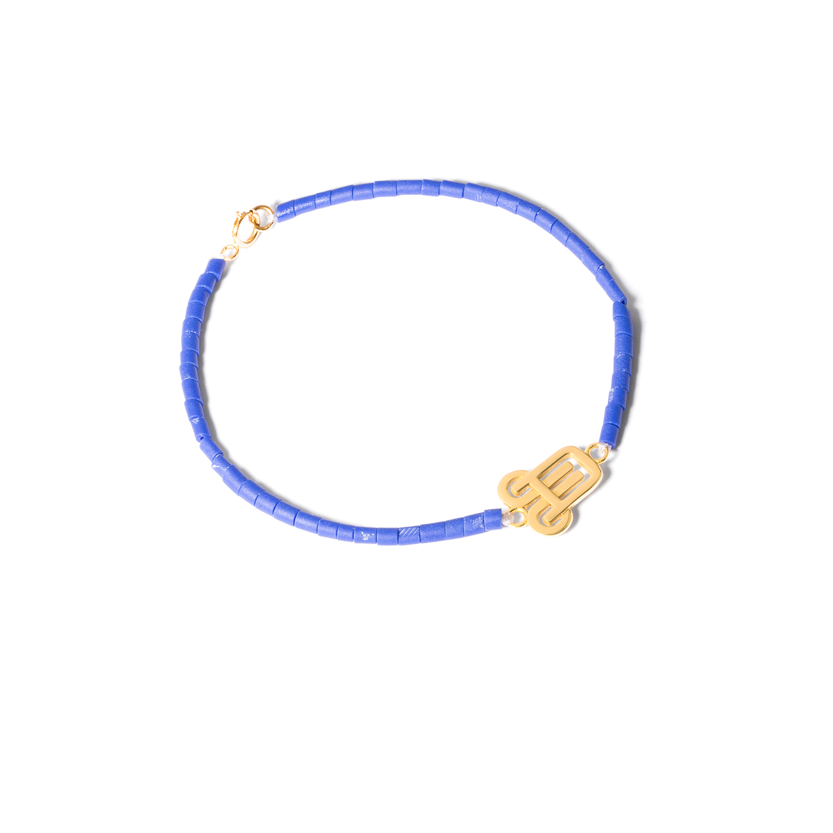 Gold bracelet with stone worship g