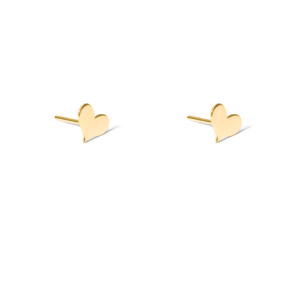 Heart gold earrings g