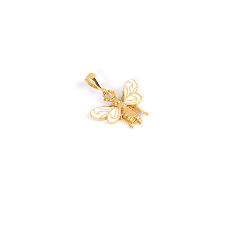 Enamel bee gold pendantG