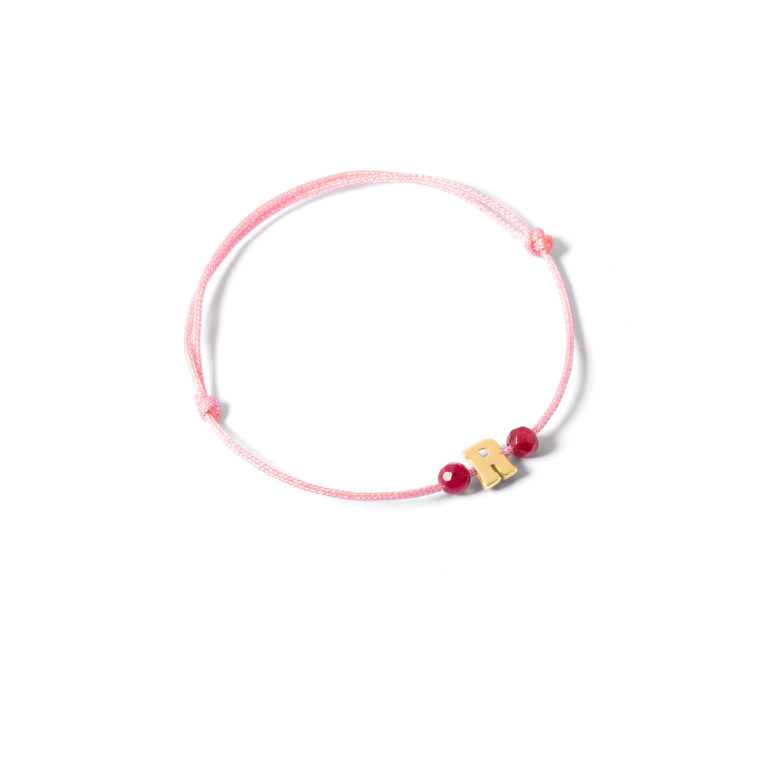Gold letter R braceletG