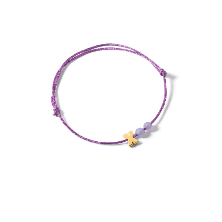 Gold letter X braceletG