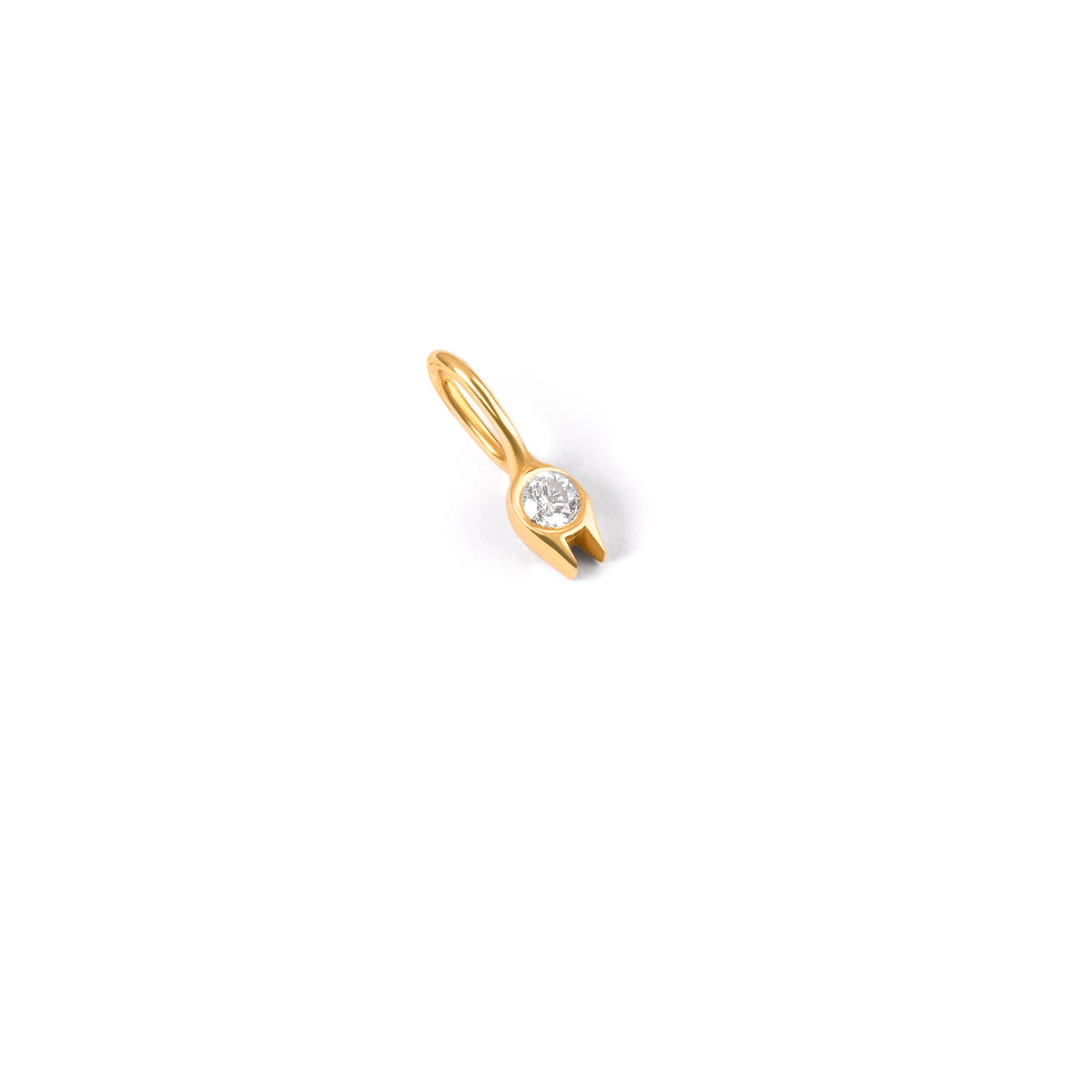 Gold single gem pendantG